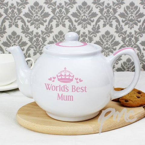 Personalised Pink Worlds Best Teapot