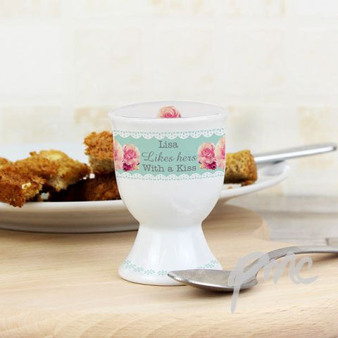 Personalised Vintage Rose Egg Cup