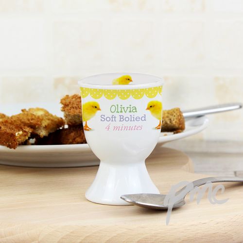 Personalised Fluffy Chick Egg Cup