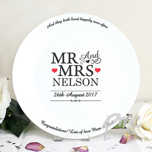 Personalised Mr & Mrs Plate