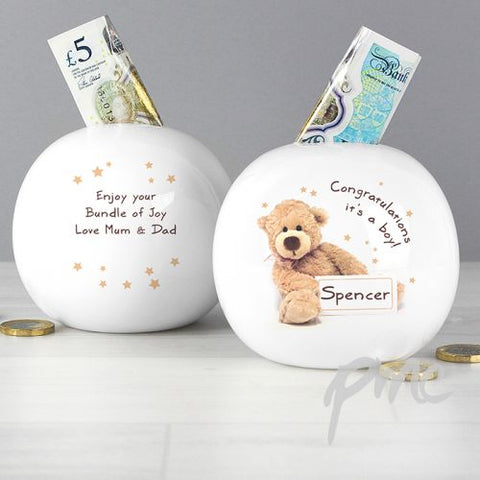 Personalised Teddy Money Box