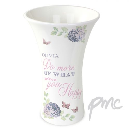 Personalised Secret Garden Ceramic Waisted Vase