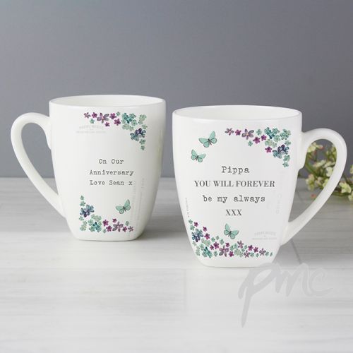 Personalised Forget me not Latte Mug