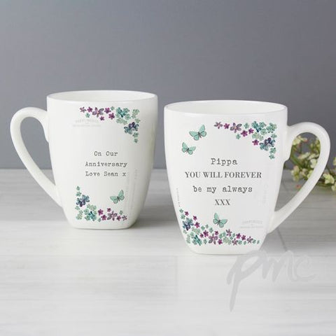 Personalised Forget me not Latte Mug
