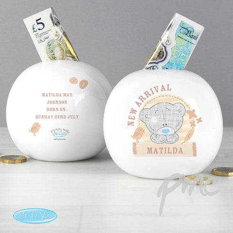Personalised Tiny Tatty Teddy Money Box