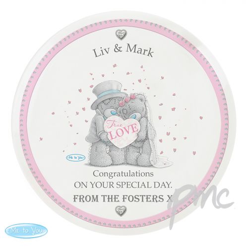 Personalised Me To You Wedding Couple Plate