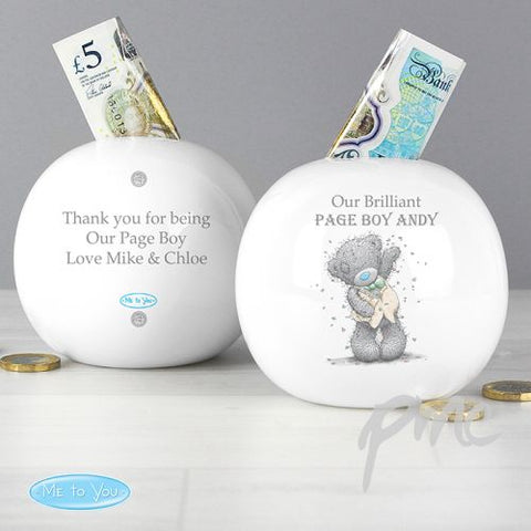 Personalised Me To You Male Wedding Money Box