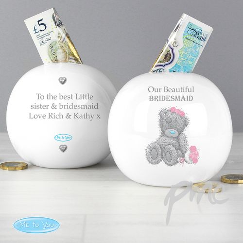 Personalised Me To You Girls Wedding Money Box