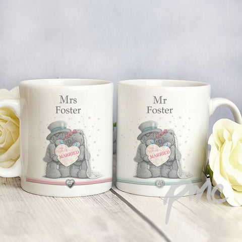 Personalised Me To You Wedding Couple Mug Set