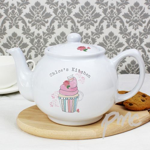 Personalised Vintage Pastel Cupcake Teapot