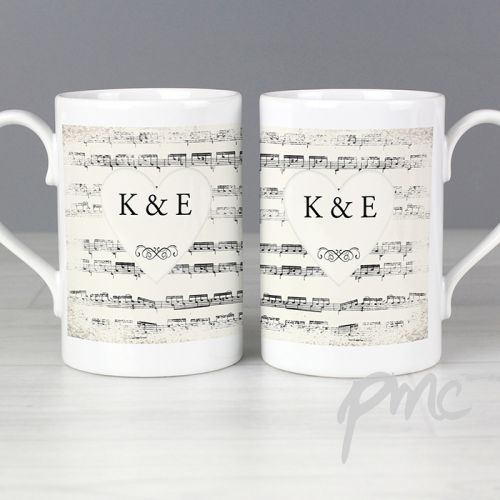 Personalised Vintage Manuscript Mug Set