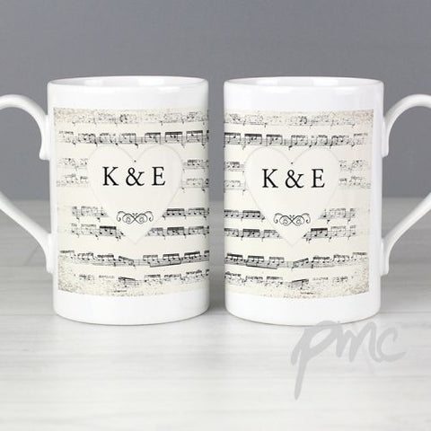 Personalised Vintage Manuscript Mug Set