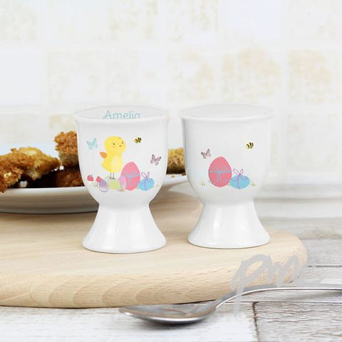 Personalised Easter Meadow Chick Egg Cup