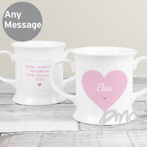 Personalised Stitch & Dot Baby Girl Loving Mug