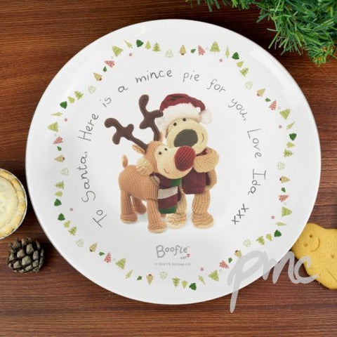 Personalised Boofle Christmas Reindeer Mince Pie Plate