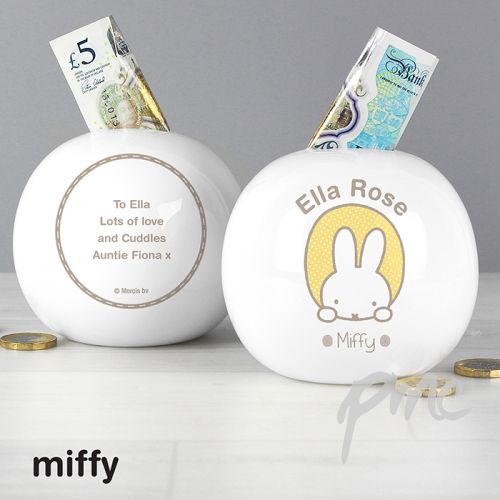 Personalised Miffy Peekaboo Money Box