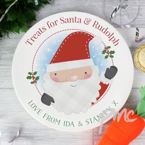 Personalised Santa Claus Mince Pie Plate