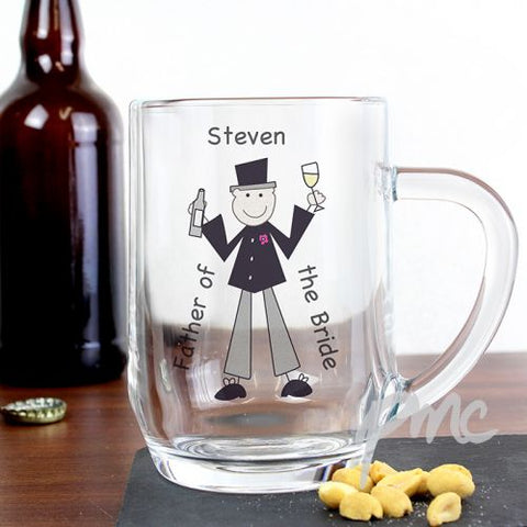 Personalised Cartoon Wedding Tankard