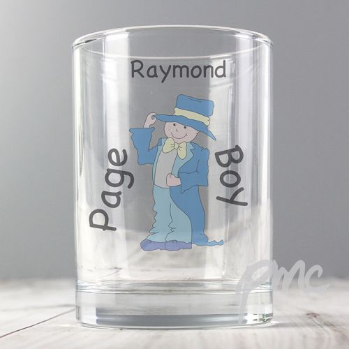 Personalised Cartoon Wedding Young Male Juice Glass