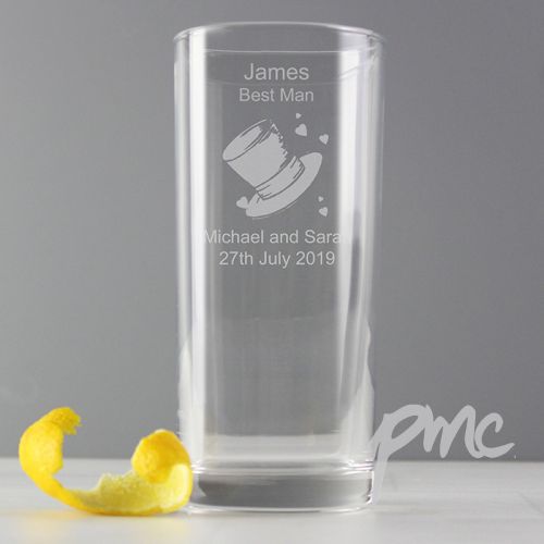 Personalised Designer Hats Hi Ball Glass