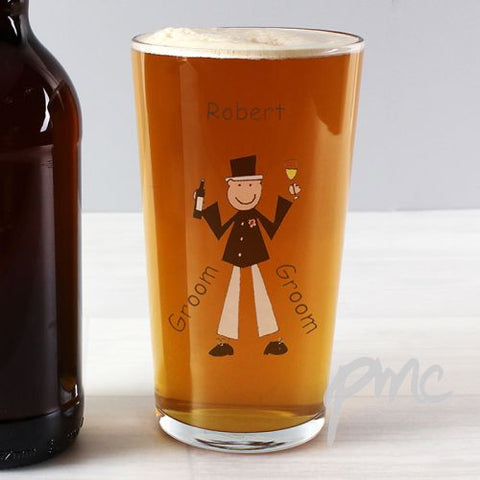 Personalised Cartoon Pint Glass