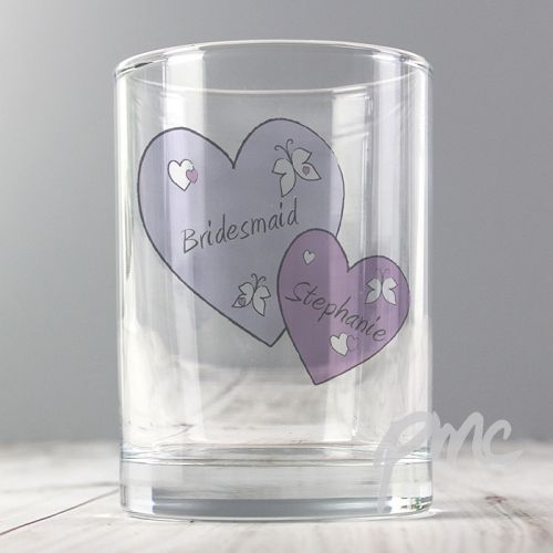 Personalised Butterfly Hearts Juice Glass
