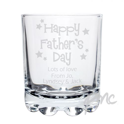 Personalised Happy Father's Day Stars Tumbler