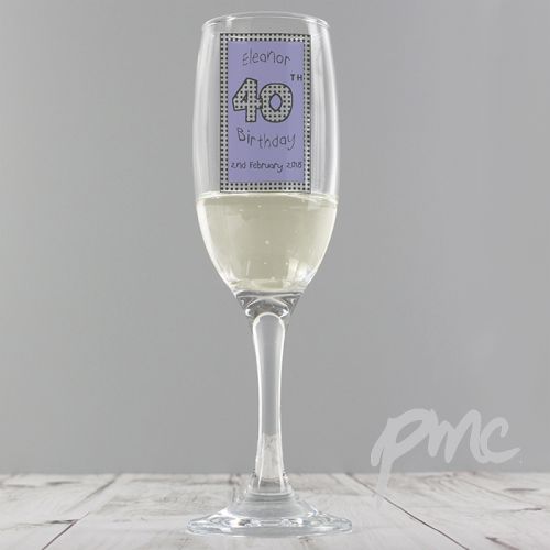 Personalised Lilac Happy Birthday Flute