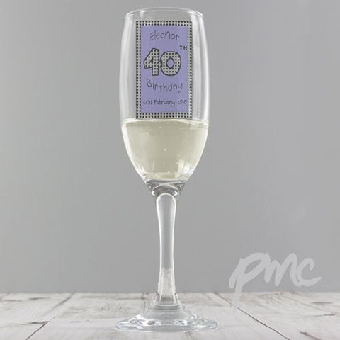 Personalised Lilac Happy Birthday Flute