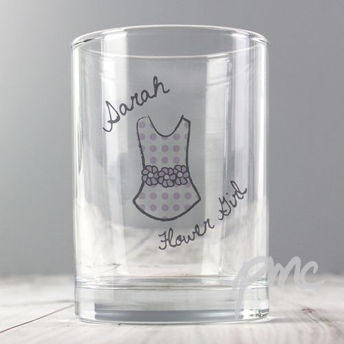 Personalised Dotty Wedding Young Female Juice Glass