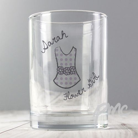 Personalised Dotty Wedding Young Female Juice Glass