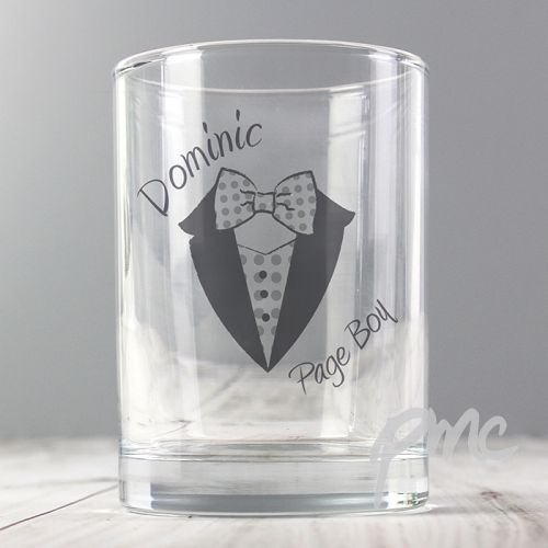 Personalised Dotty Wedding Young Male Juice Glass