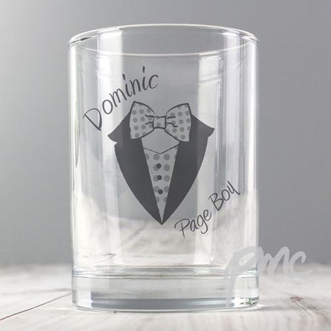 Personalised Dotty Wedding Young Male Juice Glass
