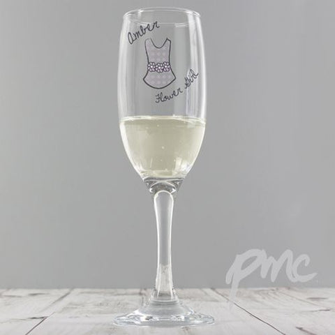 Personalised Dotty Wedding Young Female Flute