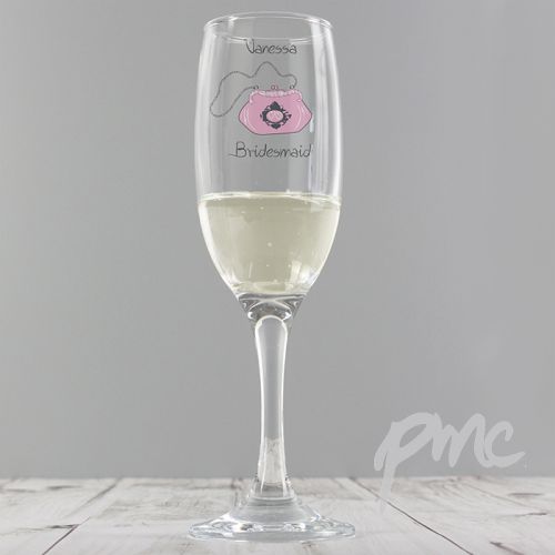 Personalised Wedding Bag Flute