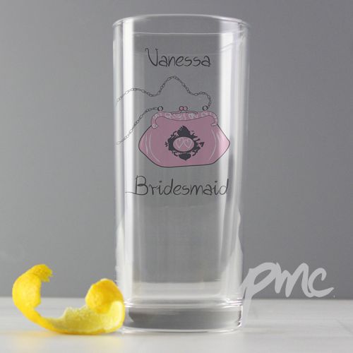 Personalised Wedding Bag Hi Ball Glass