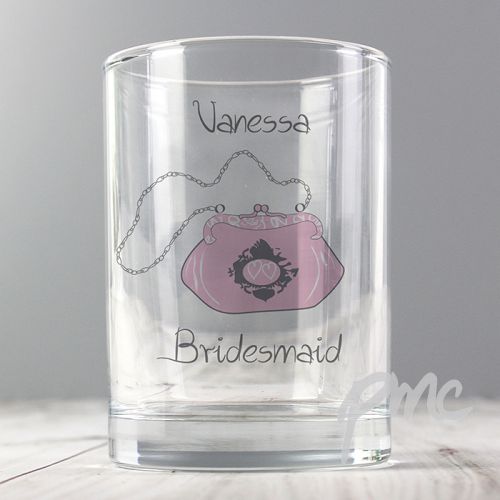 Personalised Wedding Bag Juice Glass
