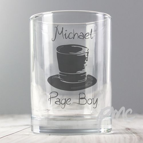 Personalised Wedding Top Hat Juice Glass