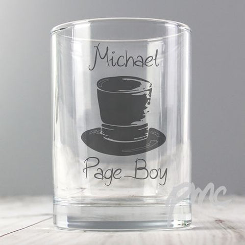 Personalised Wedding Top Hat Juice Glass