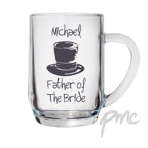 Personalised Wedding Top Hat Tankard