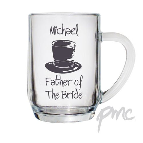 Personalised Wedding Top Hat Tankard