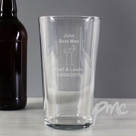 Personalised Designer Flutes Pint Glass