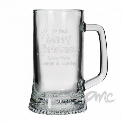 Personalised Merry Christmas Half Pint Tankard
