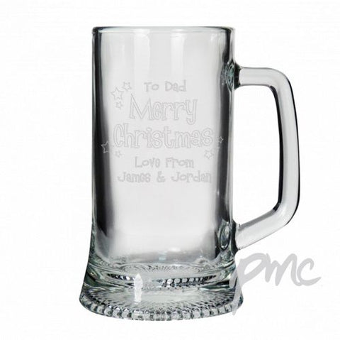 Personalised Merry Christmas Half Pint Tankard