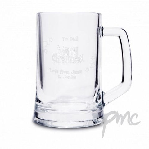 Personalised Merry Christmas Pint