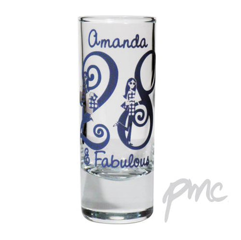 Personalised Fabulous Numbers Shot Glass