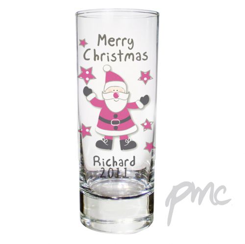 Personalised Spotty Santa Shot Glass