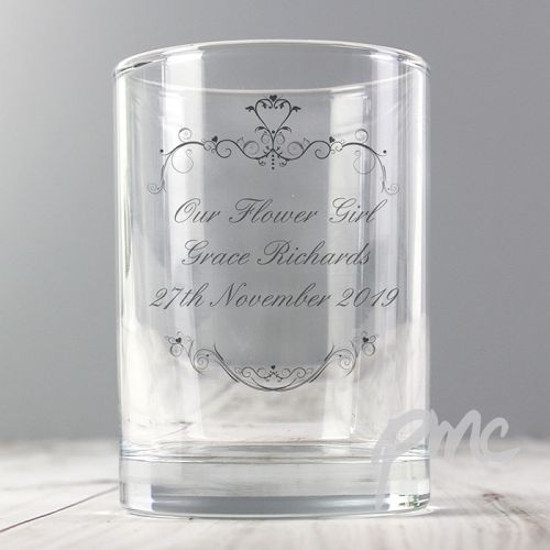 Personalised Ornate Swirl Juice Glass