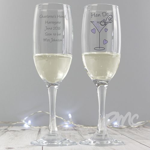 Personalised Hen Do Toast Flute Pack of 10