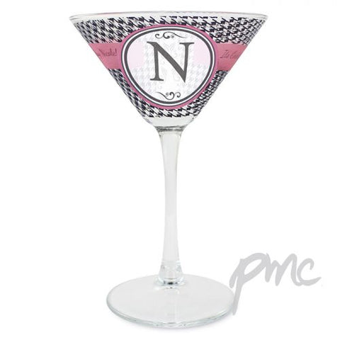 Personalised Houndstooth Cocktail Glass